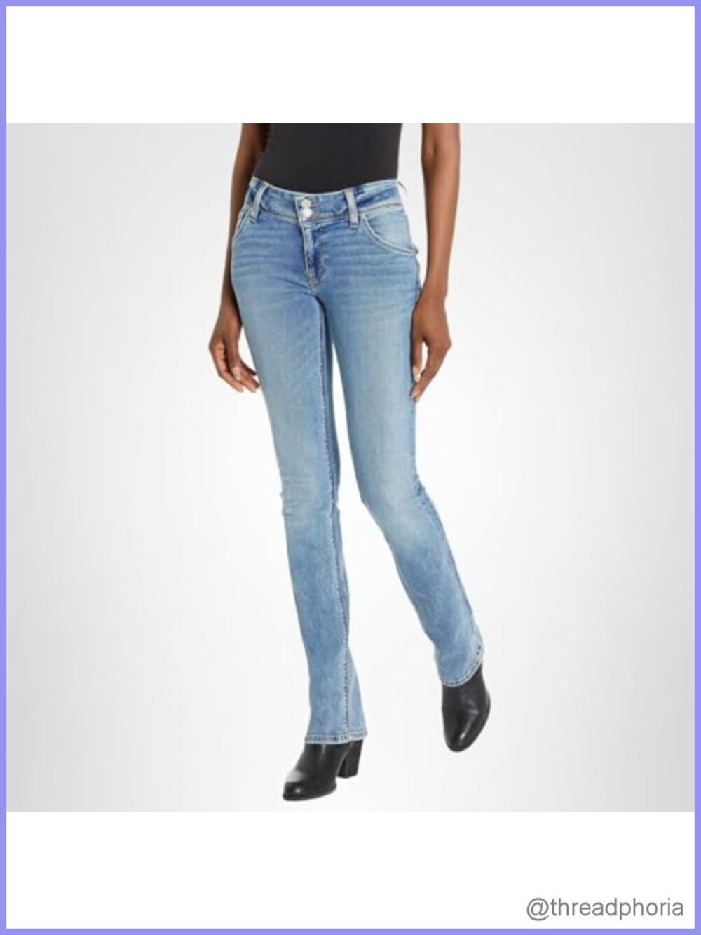 Hudson Women's Mid Rise Bootcut Jeans w/ Flap Pockets